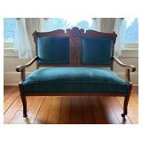 Vintage Eastlake Style Walnut Setee 45"x23"x37"H