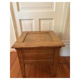 Antique Commode with Porcelain Bowl 17"H