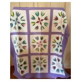 Tulip Applique Quilt 86"x67"