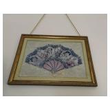 Framed Hand Fan 22"x17"H