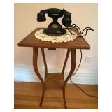 Vintage Telephone & Table 13"x13"x30"H