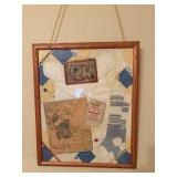 Vintage Framed Baby Memorabilia 18"x22"