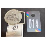 Pewter Train Engine Belt Buckle