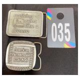 John Deere & Bicentennial Belt Buckles