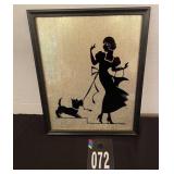 Scotty Dog Silhouette Wall Art 8"x10"