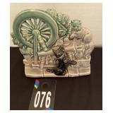 Scotty Dog Ceramic Spinning Wheel Planter