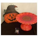 Cake Plate & Pumpkin