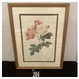 Framed Rose Picture