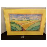 Framed Jim Moorhead 1996 Field & Sky Artwork