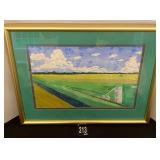 Framed Jim Moorhead Field & Sky Artwork