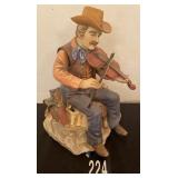 Fiddler Music Box Figurine