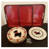 Scotty Dog Plates & Tray