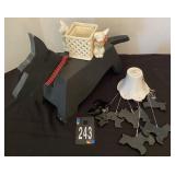 Scotty Dog Wind Chimes, Step Stool & Planter