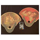 Vintage Gail C. Downing Paper Fans