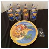 McDonalds Plates & Big Mac Glasses