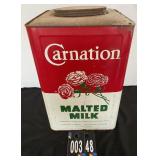 14"x9" Carnation Malted Milk Tin