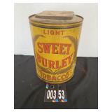 Sweet Burley Tobacco Tin 11"x9"