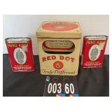 Red Dot Tobacco 6"x5" & Prince Albert Tins