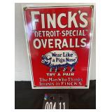 Fincks Metal Sign