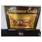 R.J. Gold Metal Sign