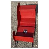 Red Metal & Wood Sleigh