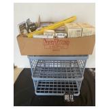 Box of Lightbulbs & Shelf