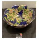 8" Blue Floral Dish