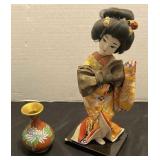 Oriental Figurine & Mini Vase
