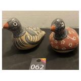Tonala Bird Figurines (1 broken beak)