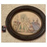 16" Vintage Wood Framed Victorian Picture