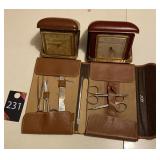 Travel Alarm Clocks & Grooming Set