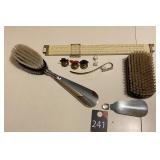 Vintage Shoe Horn, Book Mark, Brush & Ruler