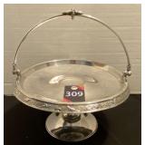 Silver Plated Cake Plate 9"