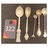 Silver Plated Spoons & Mother of Pearl Spoon