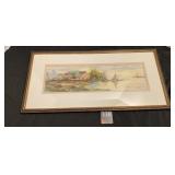 Framed Cottage on the Water Picture