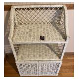 white Wicker Stand 20"Wx12"D31"H