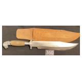 Hunting Knife with Leather Case