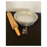 Pie Plates, Rolling Pin & Cake Pan