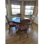 Round Oak Table with 4 Chairs
