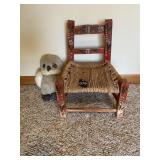 Vintage Child Chair & Plushie
