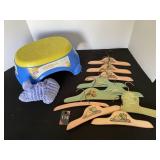 Vintage Hangers & Step Stool