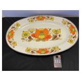 Lg Platter Country Flowers