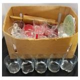 Box of Glassware & Kitchen Items