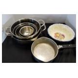 Mixing Bowls, Serving Dish & Sauce Pan
