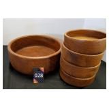 Wood Salad Bowl Set