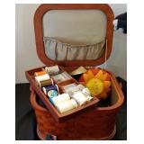 Sewing Basket & Notions  tray broken