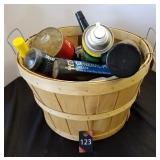 Bushel Basket of Garage Items