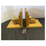 Oak Train Book Ends