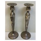 Large 10' Sterling Silver Candlesticks