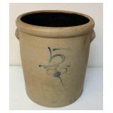 Antique 5 gallon salt glaze crock - No cracks